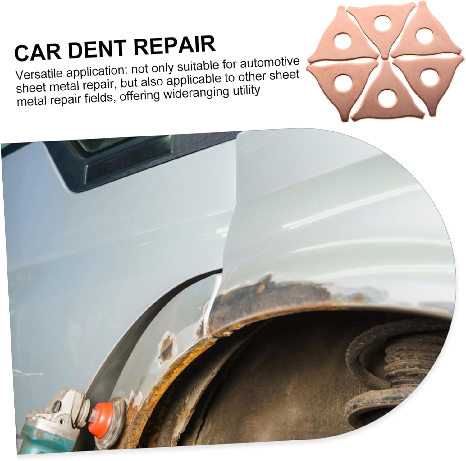 100pcs Dent Pulling Rings for Auto Body Repair Durable Washer Set for Panel Welding Multipurpose Metal Remover Tool for