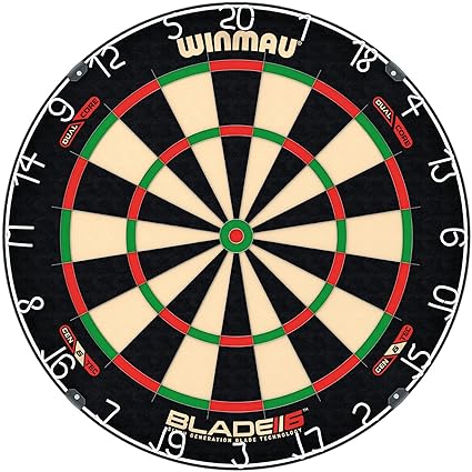 WINMAU Blade 6 Dart Board Dual Core - Tablero Profesional para Entrenamiento y Torneos