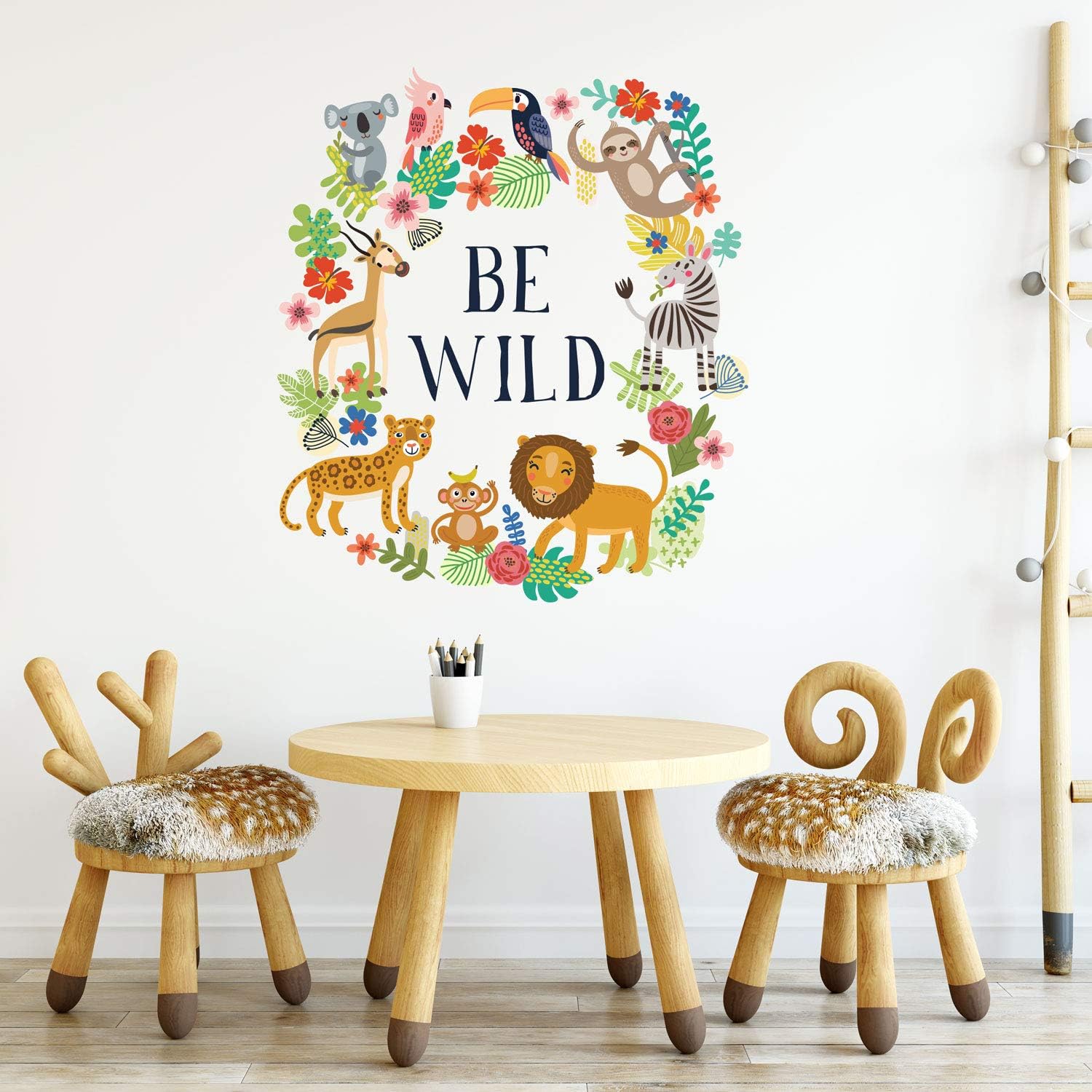 Stickerscape Be Wild Jungle Wall Sticker, large