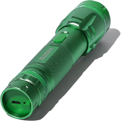 Miniatura 5 de VIPERTEK VTS-T03 Aluminum Series 999000000 pistola paralizante de alta potencia recargable con linterna LED táctica color verde