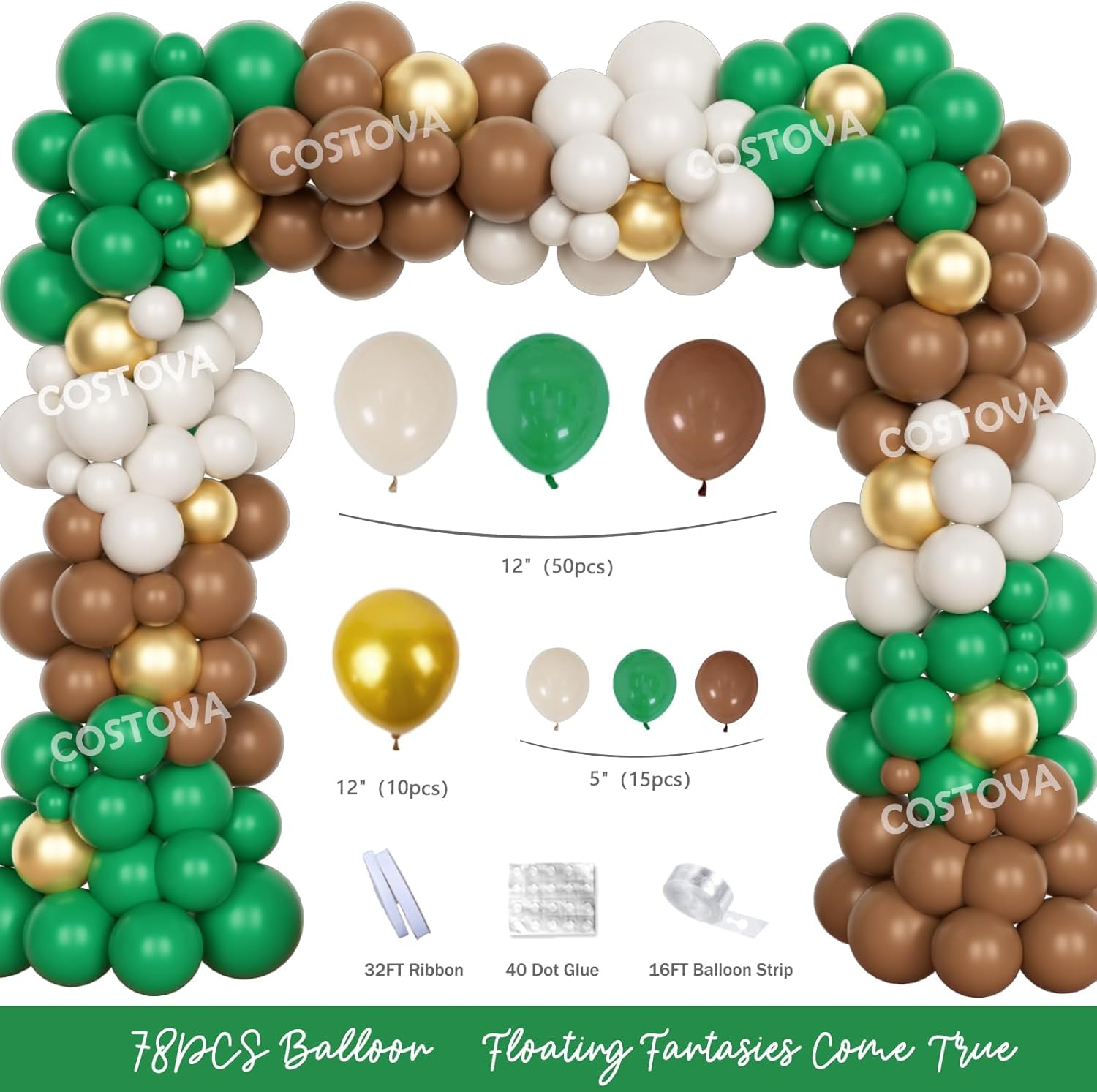 Football Birthday Party Decorations, Touchdown Birthday Party Supplies with Tableware with Plates, Napkins, Forks, Backdrop, Green Brown Balloon Garland - Image 3