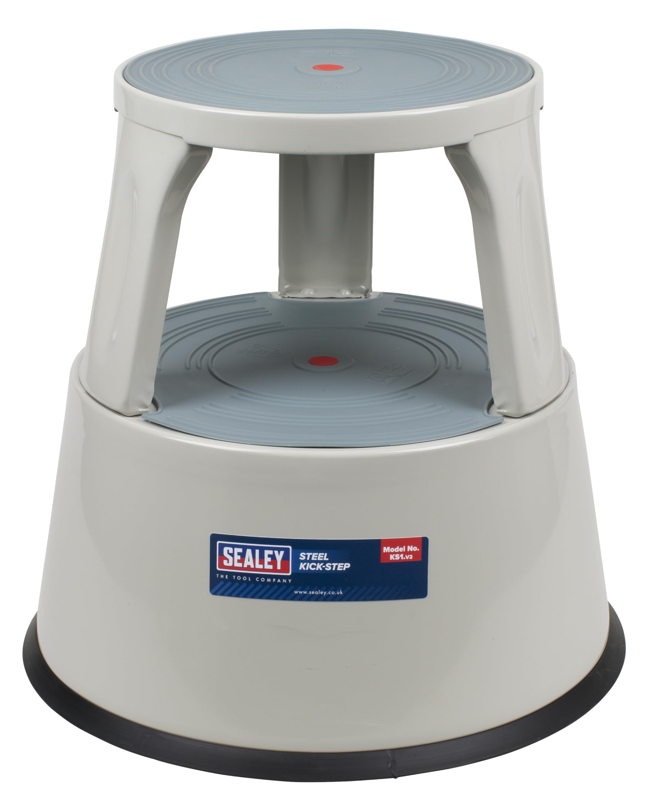 Sealey White Steel Kick-Step 150Kg Capacity 420Mm Height - Ks1