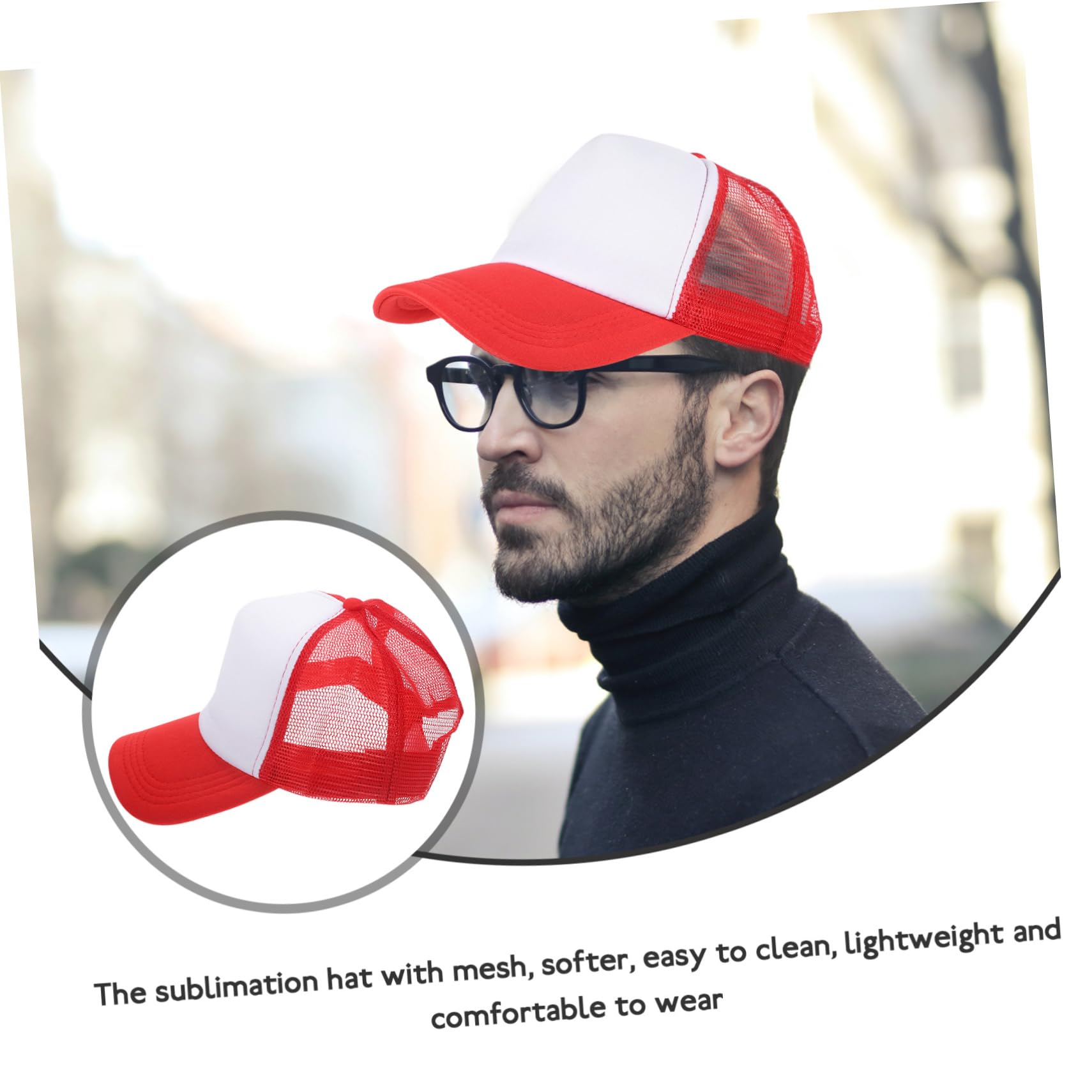 10pezzi Cappellini da Baseball in Rete per Sublimazione Vuoti per Stampa Trasferimento Termico Cappellini Fai da Te Personalizzabili Leggeri e Traspiranti per attività all Aperto