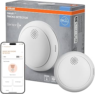 OSRAM SMART+ WiFi Rauchmelder, IP20, Kunststoff, 86 mm, weiß