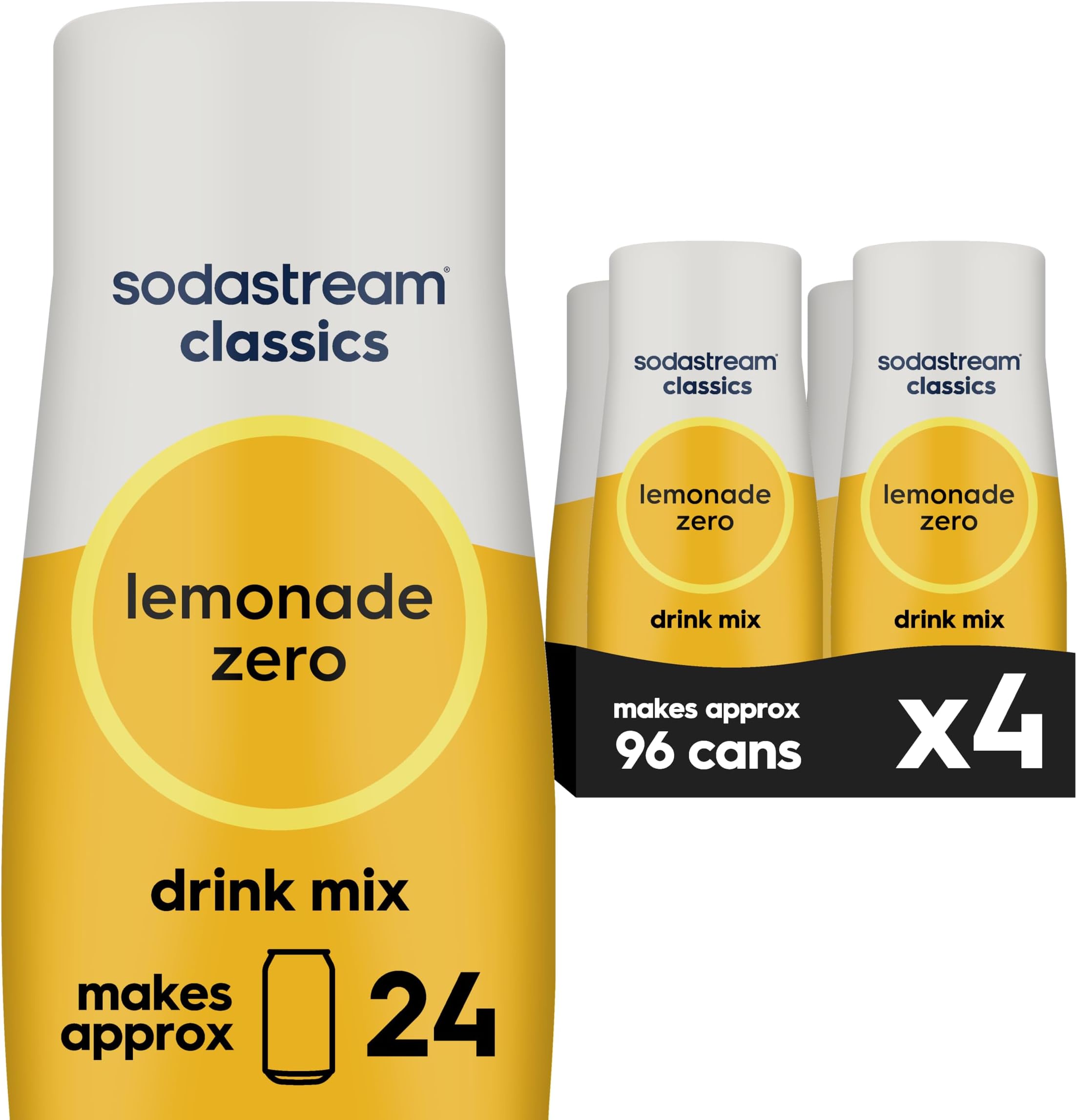 SodaStream SodaStream Zero Lemonade Drink Mix, 14.9 Fl Oz (Pack of 4)
