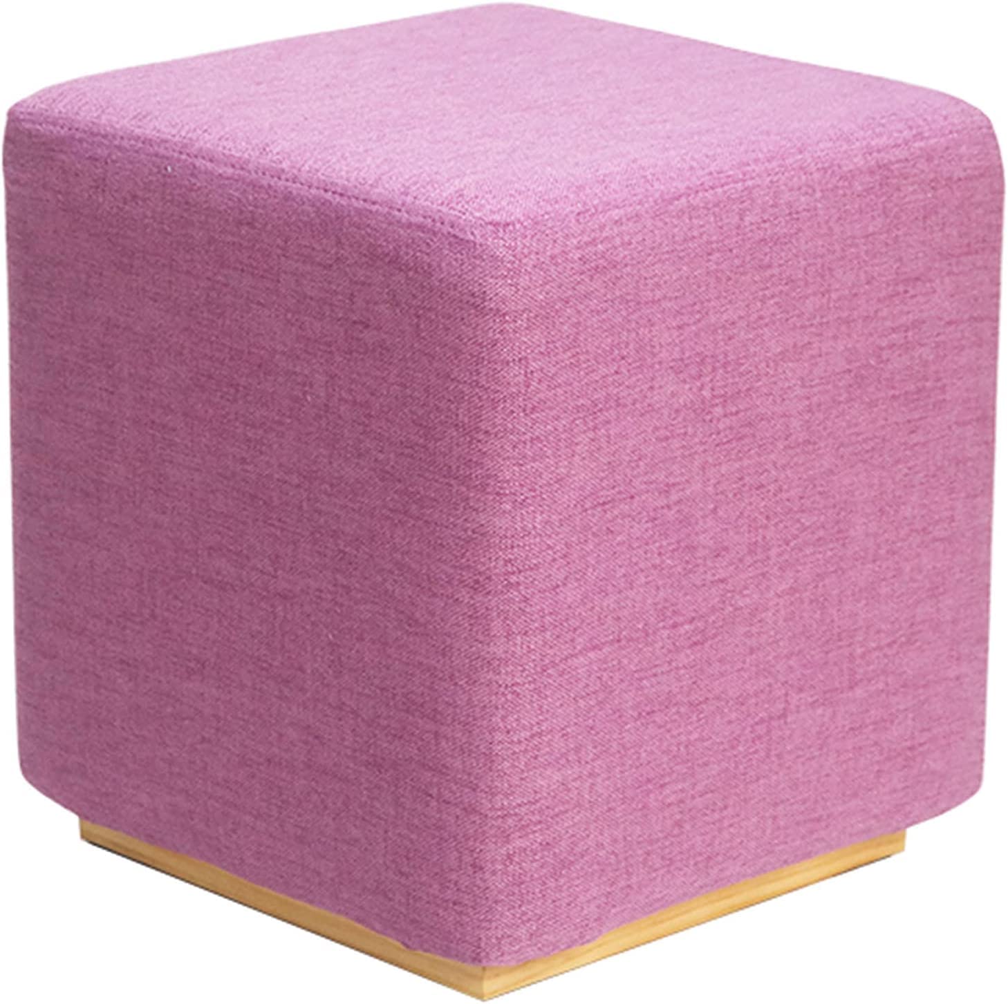 LMMIAOZ Padded Foam Foot Stool Seat for Modern Contemporary Vanity Small Square Upholstered Footrest