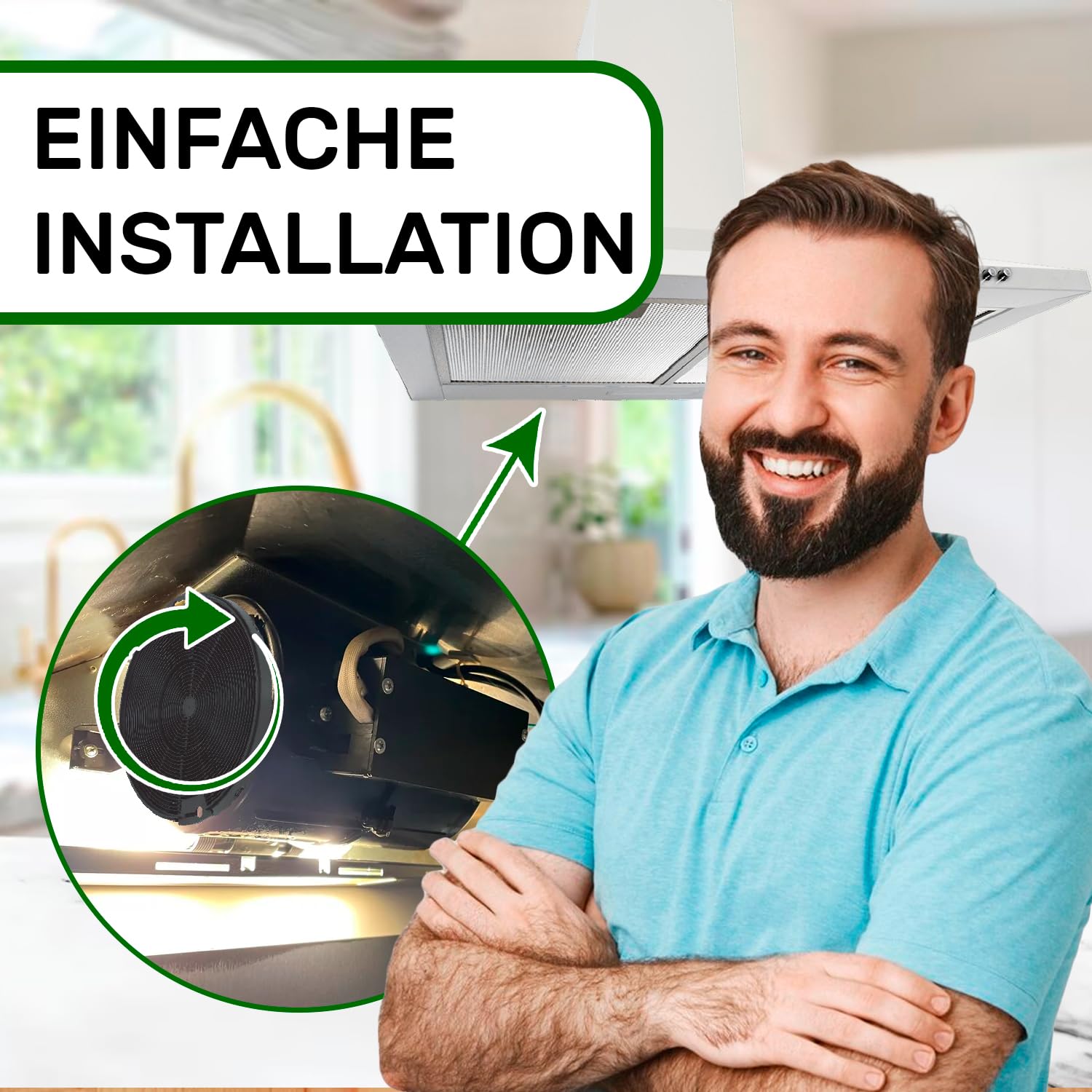 Filtres à Charbon Pour Hotte Aspirante | 2 Pièces Ø152mm H15mm | Compatible Faber, Franke, Ikea, SMEG | Garantie 10 Ans