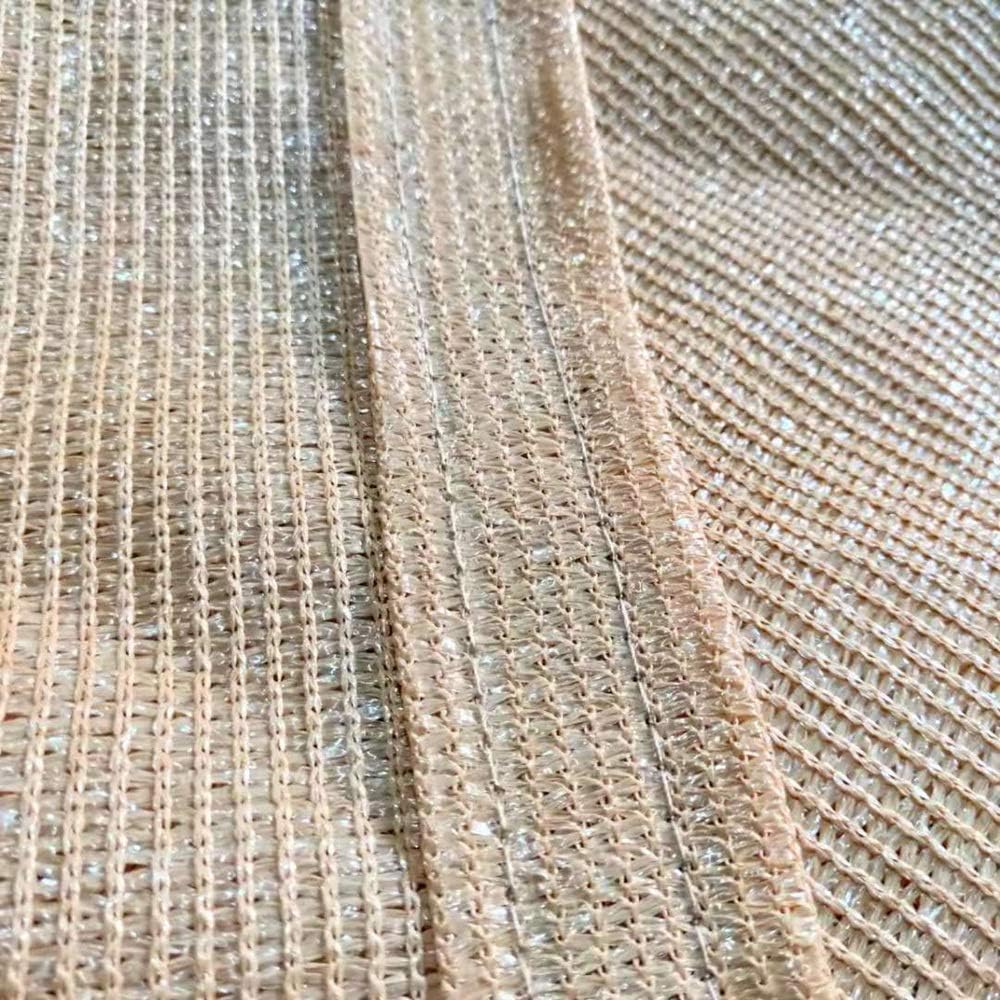 Ez4garden Balcony Privacy Screen Net Fence Windscreen Mesh Shade Cover for Construction Site Patio Yard Driveway Garden Gazebos Beige,1.2x15.2m/4x50ft