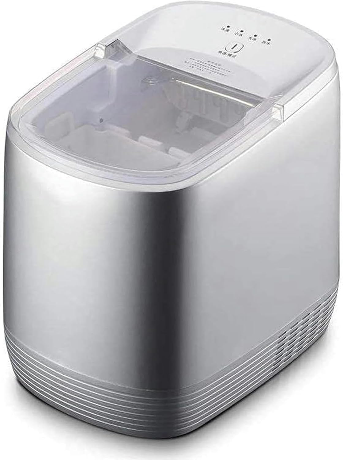 Ice Maker Machine 15kg in 24h,Ice Cube Maker Led Display,Ice Cube Machine 9 Ice Cubes Ready in 6 10 Minutes 2 Sizes 2L (Silver)