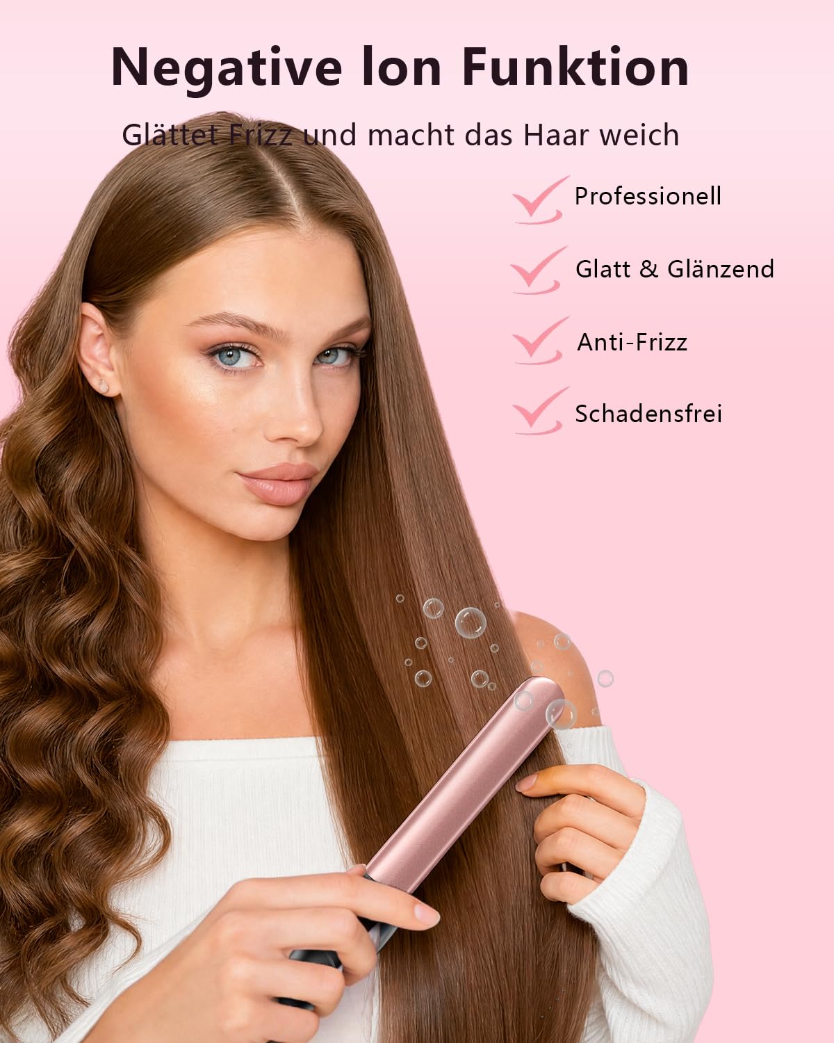 5 in 1 Lockenstab Set mit 3-Barrel Crimper, Austauschbare Keramikaufsätze Schnelles Aufheizen Dual-Spannung für alle Haartypen Locken & Blowout, Haarstyling Geschenk für Frauen