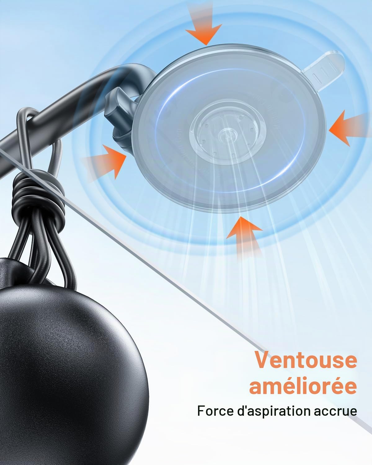 APPS2Car Support de téléphone de Voiture pour Pare-Brise - Ventouse Plus Forte - Support de téléphone pour Tableau de Bord de Voiture - Compatible avec iPhone 14/13/12 Pro Max, Samsung S22 et Plus