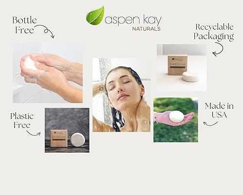 Miniatura 8 de Barra de champú sólida, hecha con ingredientes naturales y orgánicos, sin sulfatos, libre de crueldad animal y vegano, todo tipo de cabello, barra