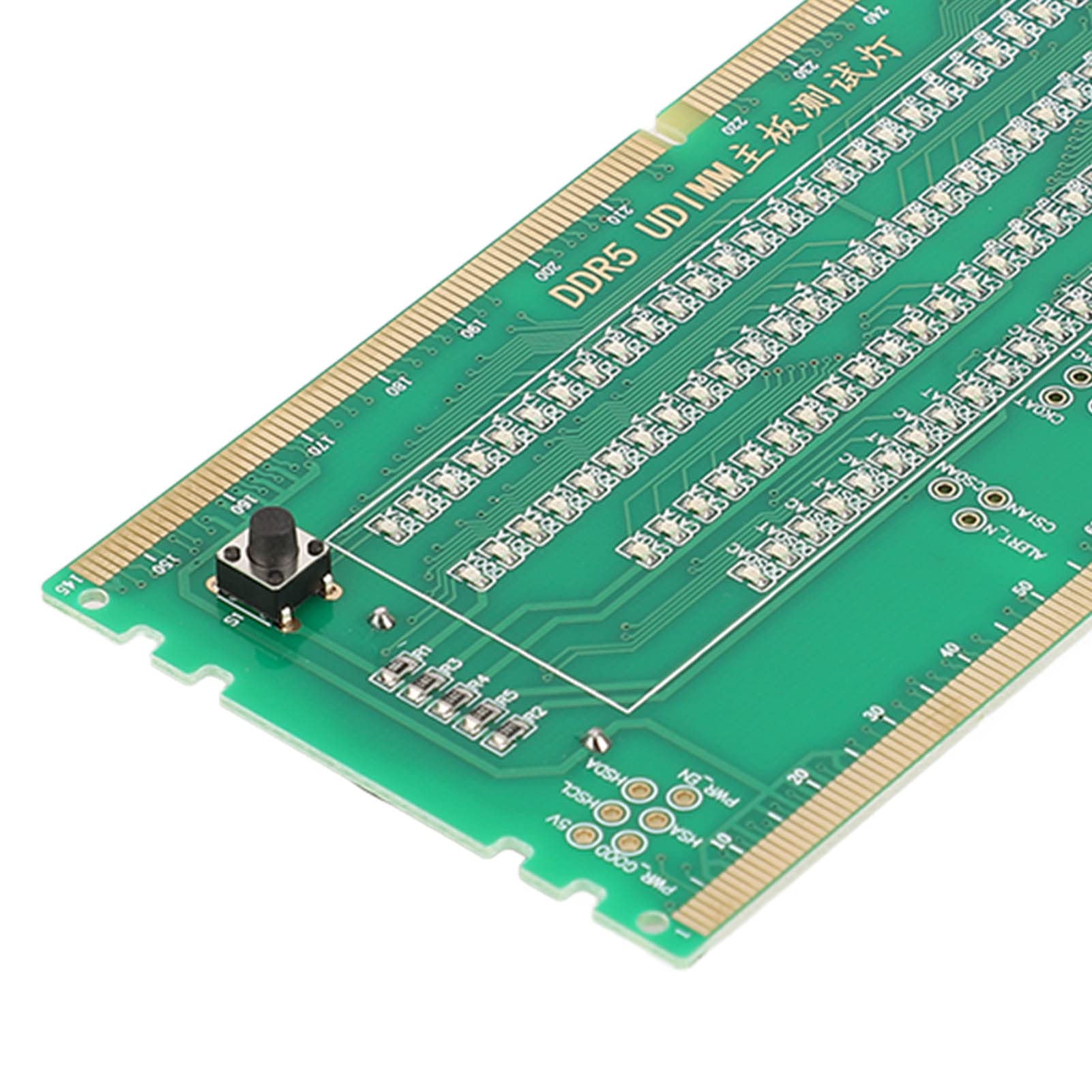 Tester gniazda pamięci RAM, karta testowa karty testowej, płyta główna Ddr5, tester gniazd pamięci, testery komponentów kart (zielony)