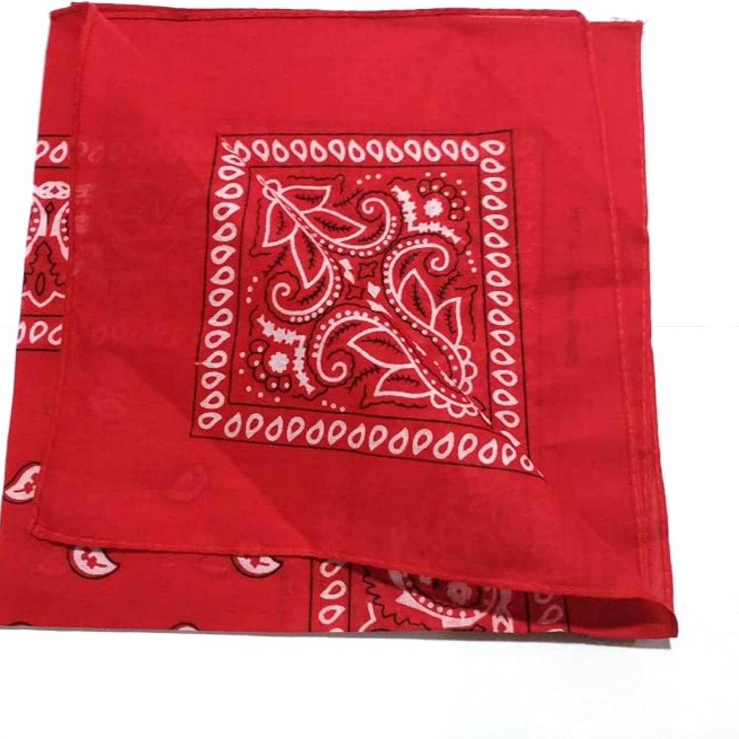 LATRAT Bandana unisex dla mężczyzn i kobiet, maska na twarz, opaska na głowę z kwadratowym szalikiem, opaska na głowę, 12 sztuk (czerwona), Czerwona, M