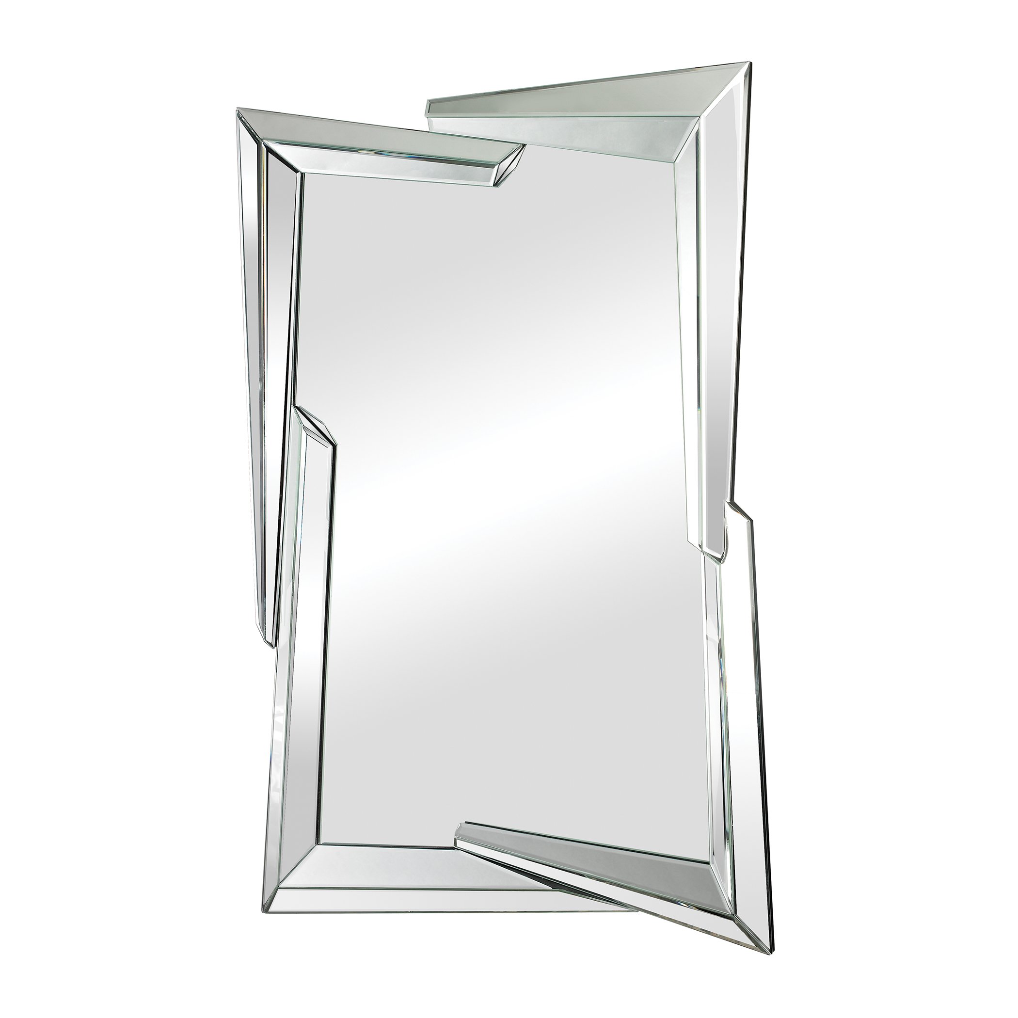 Juxtaposed Angles Clear Glass Mirror, (114-65)