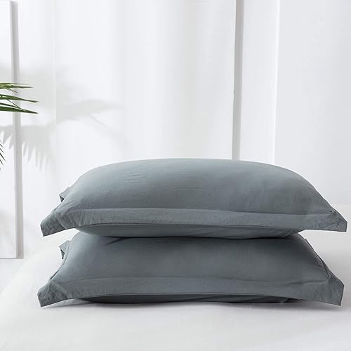 Miniatura 3 de Lanest Housing Juego de funda de edredón de microfibra cepillada lavada de 4.23ozm, gris, doble, matrimonialqueen, king