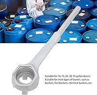 Vista 3 de Llave de aluminio de 10 pulgadas para barriles de 10, 15, 20, 30, 55 galones, chispas, segura, ligera, resistente y duradera