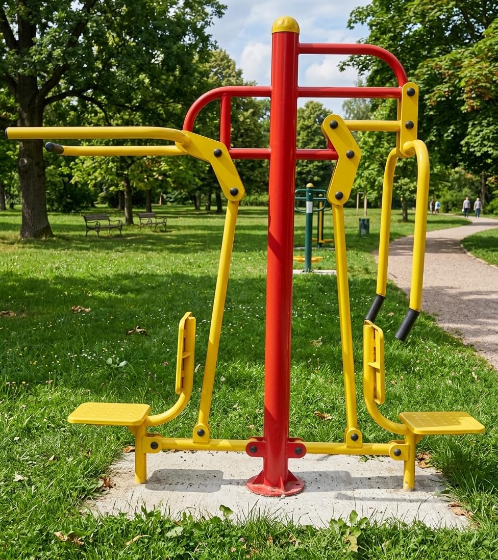 Commercial Outdoor Chest & Shoulder Press Machine – Dual Station Outdoor Gym Equipment with Powder-Coated Steel Frame for Public Parks, Community Centers, & Home Fitness Trails-picture-30