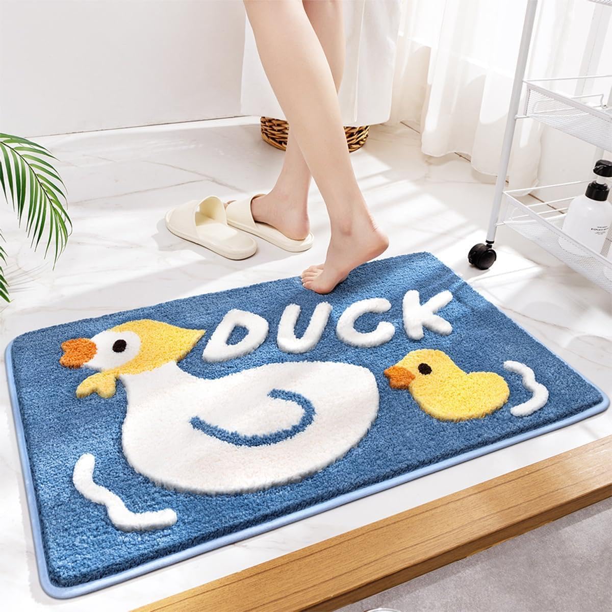Cute Pink Bunny Bath Mat - Non-Slip & Washable -11