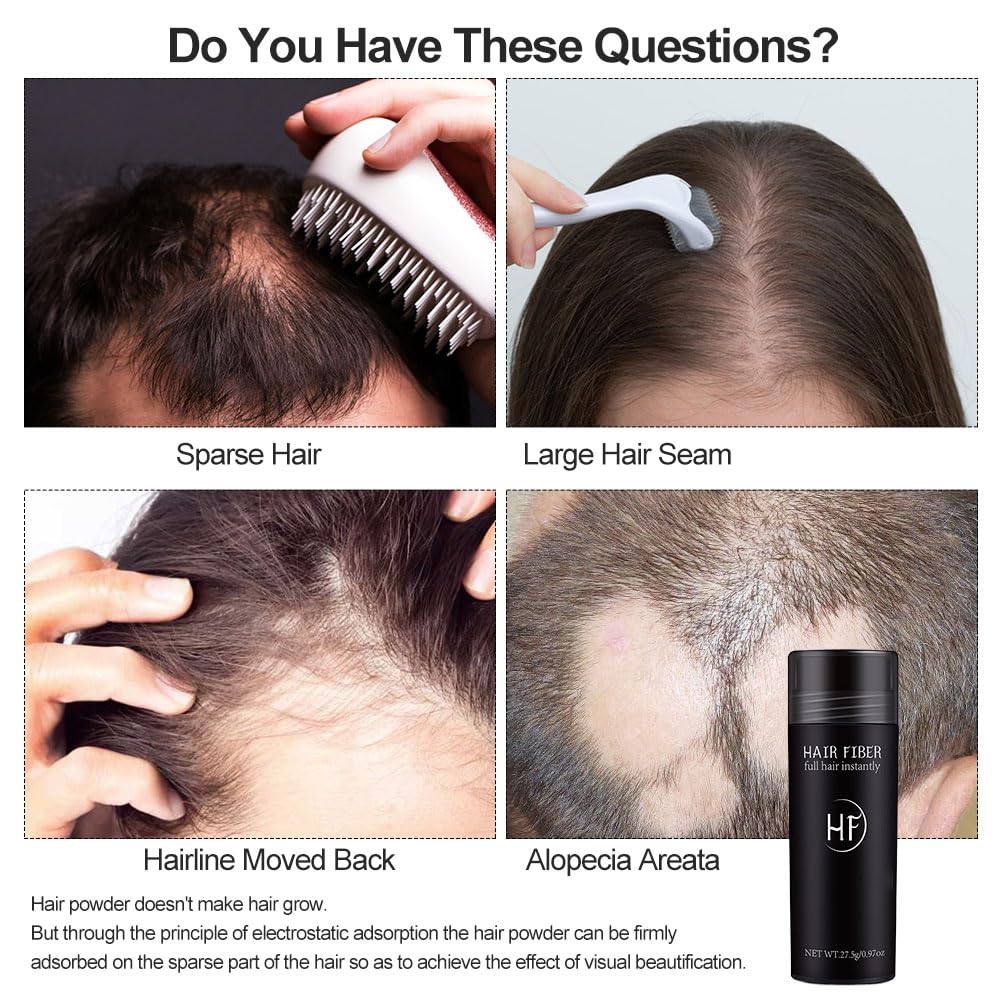 Hair Building Fibers, Hair Fibres for Thinning Hair Hair Loss Concealer Fiber, Hair Building Fibres & Hair Fibers - Image 2