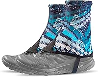 Vista 1 de AONIJIE Low Trail Polainas de tobillo Gators protectoras reflectantes para zapatos, protección UV, prevención de arena transpirable para triatlón