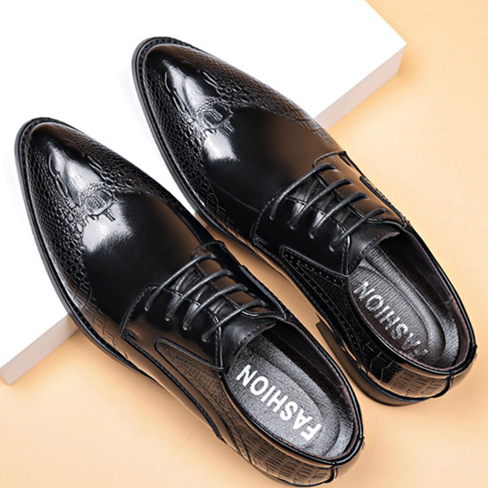 Scarpe Oxford da Uomo Stringate Scarpe Matrimonio in Pelle Antiscivolo