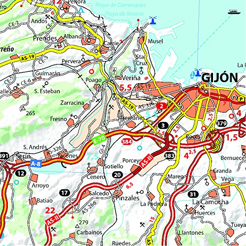 Asturias, Costa Verde Michelin ZOOM map 142: No