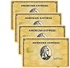 4 Credit Card Skins American Express Debit Card Skins Waterproof Wrinkle Resistant Removable for Bank Debit Credit Cards Gold Parallel Import