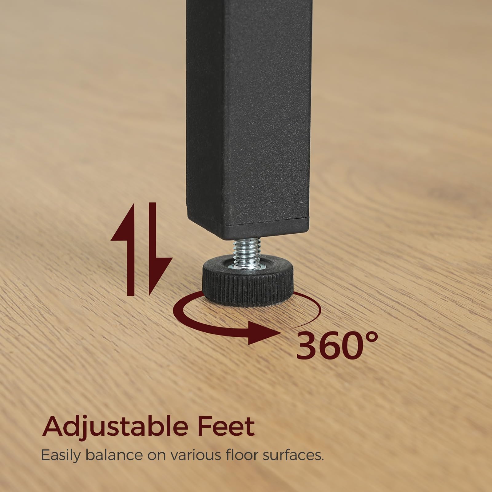 Cabecera tamaño Queen solamente, cabecera de metal con adaptadores, estilo industrial minimalista para camas tamaño Queen, marrón rústico y negro 7