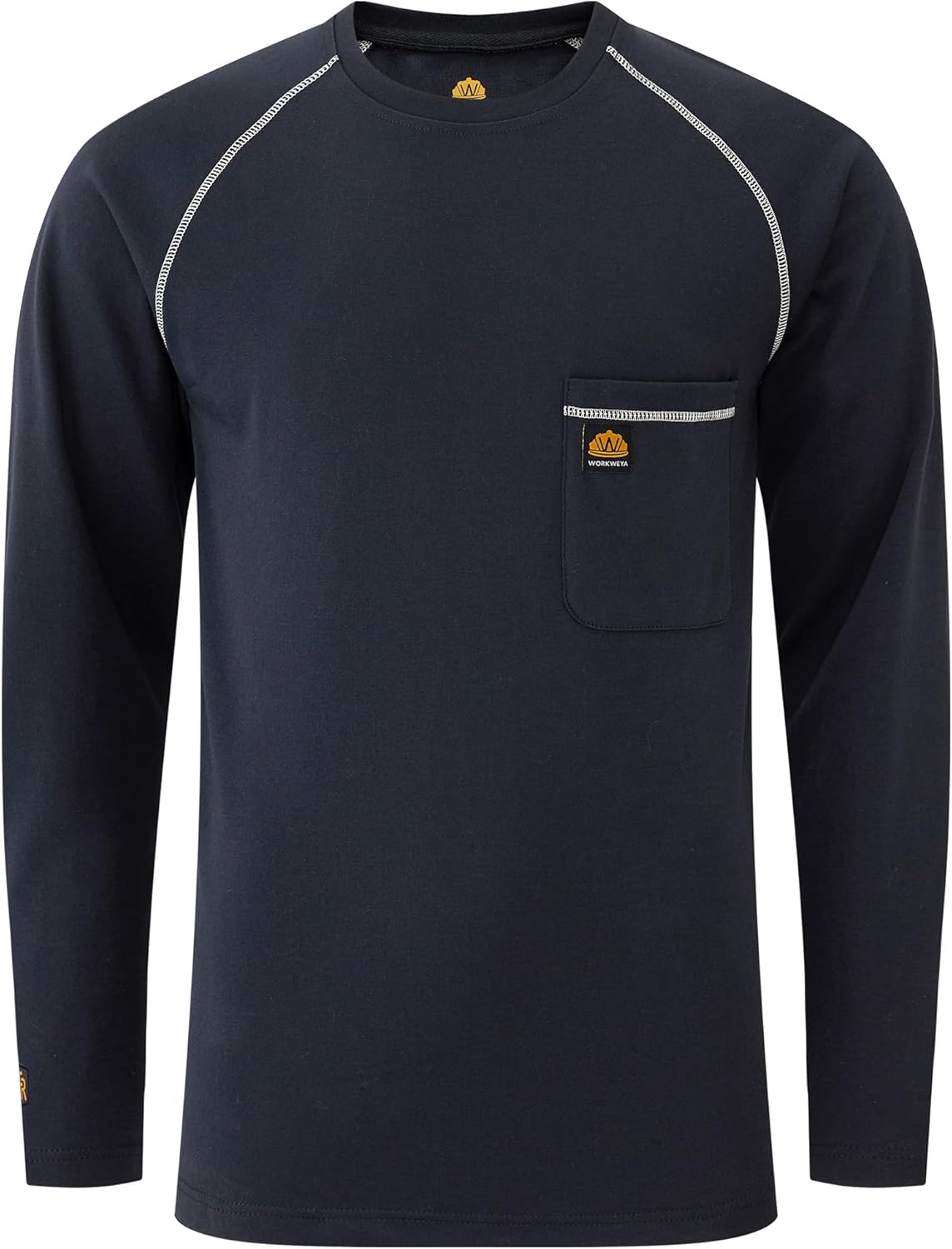 WORKWEYA FR Shirts Flame Resistant Shirt 6.5oz Men's NFPA 2112/CAT2 Long Sleeve Shirt
