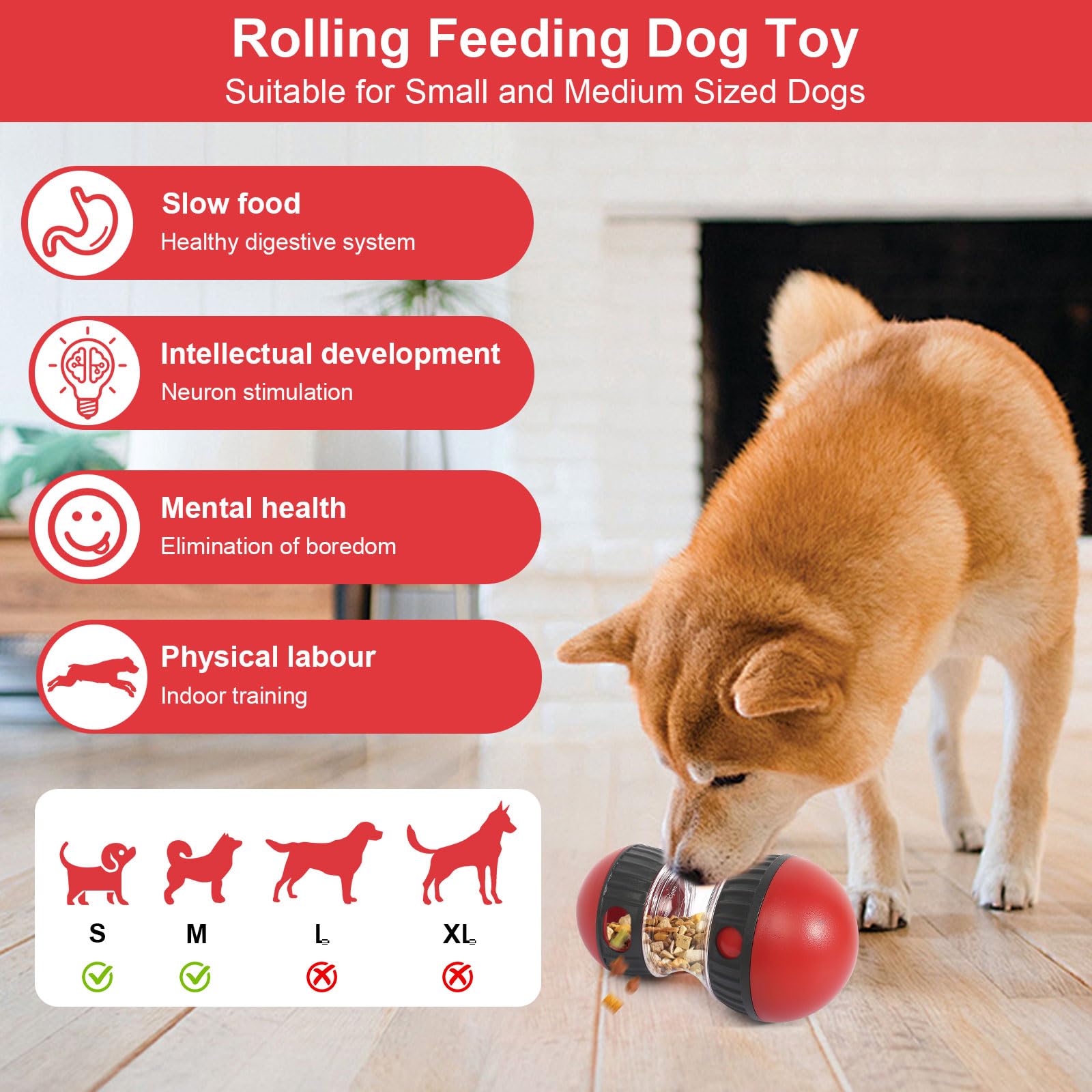 prota Dog Treat Toy Interactive Dog Toy, Treat Dispenser Dog Toy Dog Treat Dispenser Comes With 1 Pcs Dog Chew Toy - Image 3
