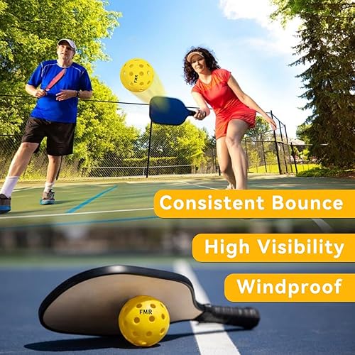Miniatura 7 de Pelotas de pickleball, bolas de 40 agujeros para exteriores, aprobadas por Pickleball de Estados Unidos para juego de torneos, resistentes a las