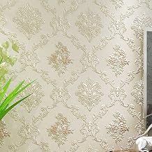 Q QIHANG Sticker 3D European Pastoral Bedroom Self-Adhesive Home Living Room TV Background Decorative PVC Peel and Stick Wallpaper 1.73'W x 29.53L Yellow