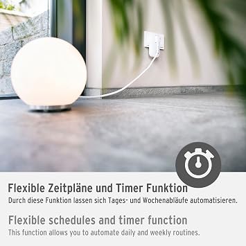Brennenstuhl Wifi Özellikli Zaman Ayarlı Ses Kontrollü Akıllı Priz, Standart [Enerji Sınıfı B]