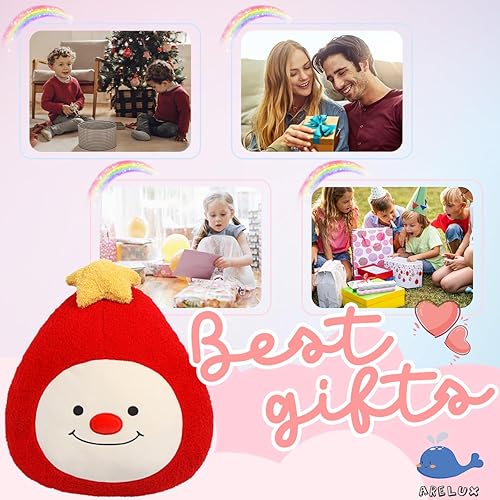 Miniatura 5 de ARELUX Bonita almohada de felpa de fantasma, suave almohada de elfo rojo de peluche, muñeca kawaii, divertida decoración de habitación, regalos para