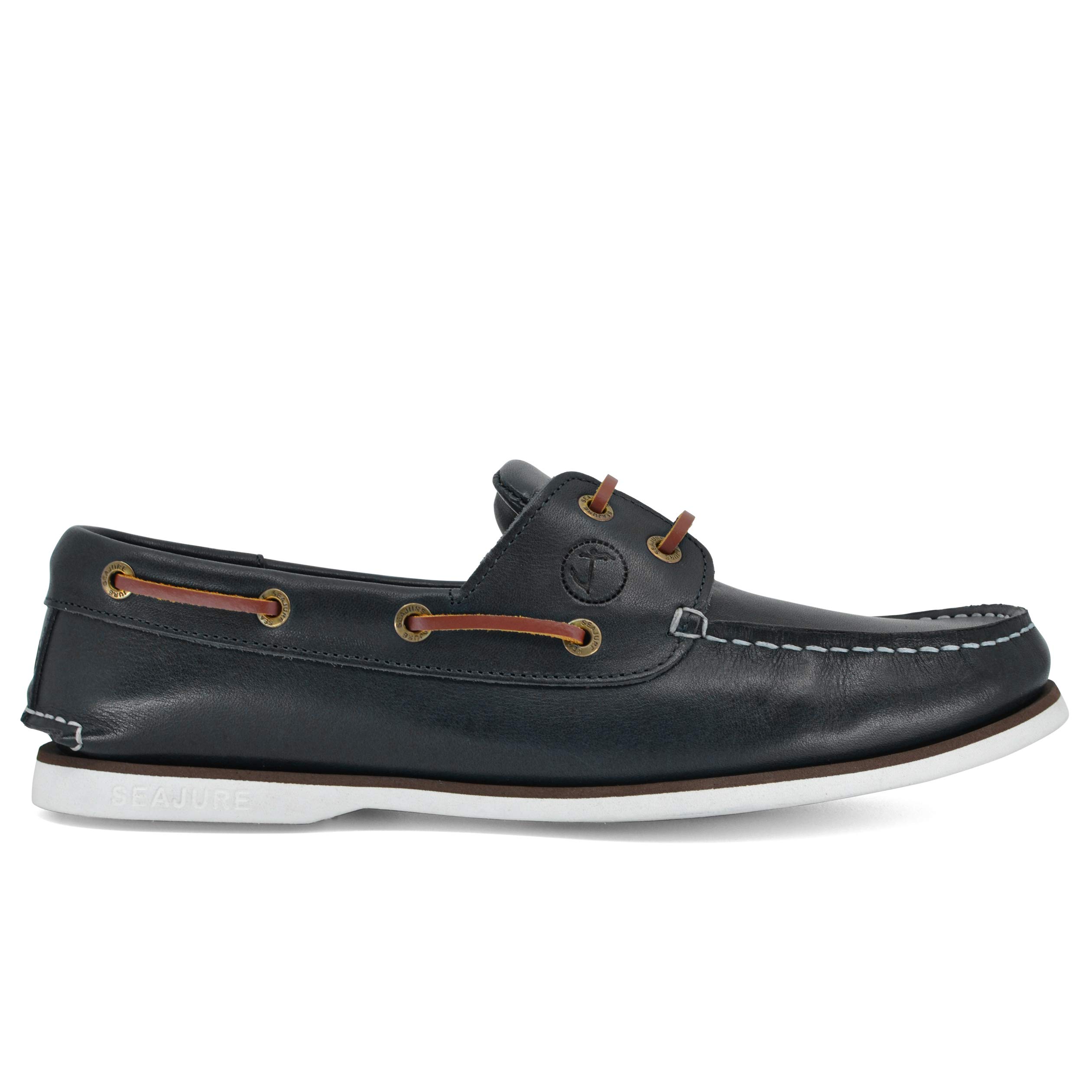 Seajure Damen Bootsschuhe Zlatni marineblaues Leder