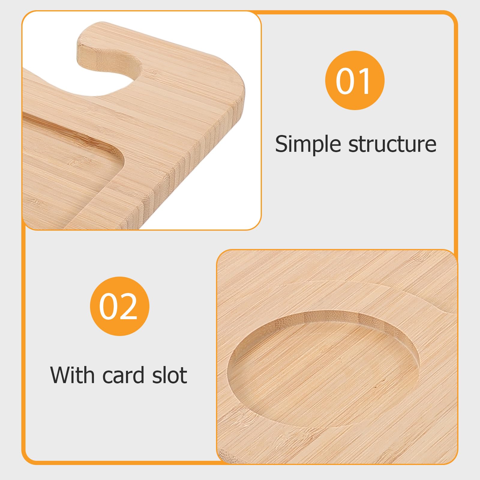 STOBAZA Holz Auto Lenkradablage 40x29,5cm Multifunktionaler Getränkehalter und Computerständer für Auto Büro Zuhause