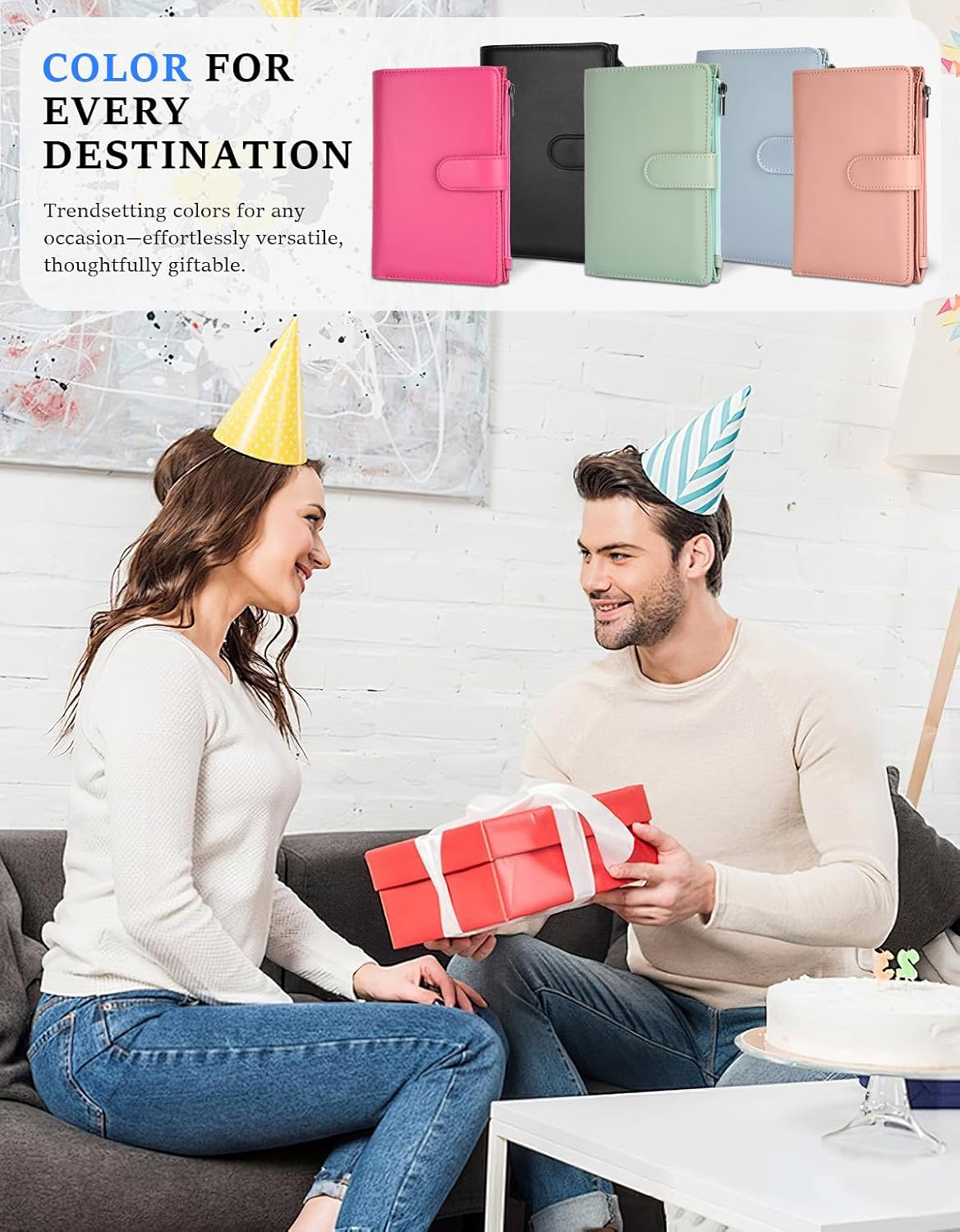 RFID Passport Holder for Women/Men Travel Gifts, Large Capacity Passport Wallet, Family Travel Documents Organizer with Card/Airtag Slots, Zipper coin pocket, Cash Holder Passport Cover Case (Blue) - Image 7