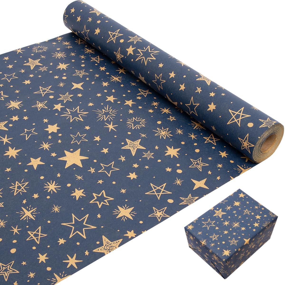 Weihnachtsgeschenkpapier Mit Weihnachtsmann - 43cm X 20m Kraftpapier Rolle