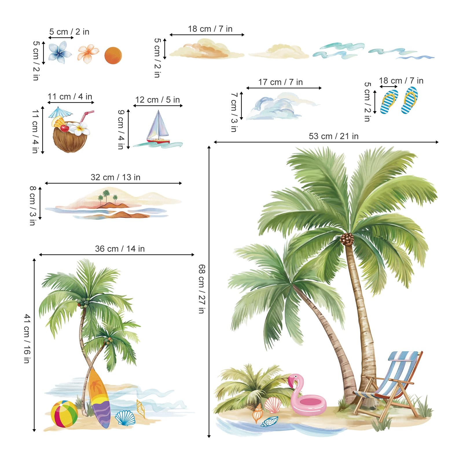 Adesivi Per Finestre Wondever - Motivo Palma Tropicale, Elettrostatici E Rimovibili, 2 Fogli 30x90cm - Foto 4