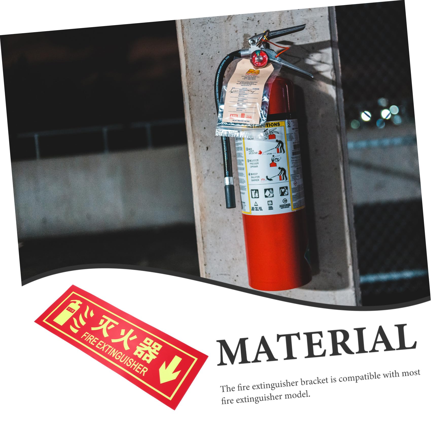 Soporte para Extintor de Incendios Resistente con Montaje Pared Correas Ajustables para Extintores para Hogar Oficina y Barco