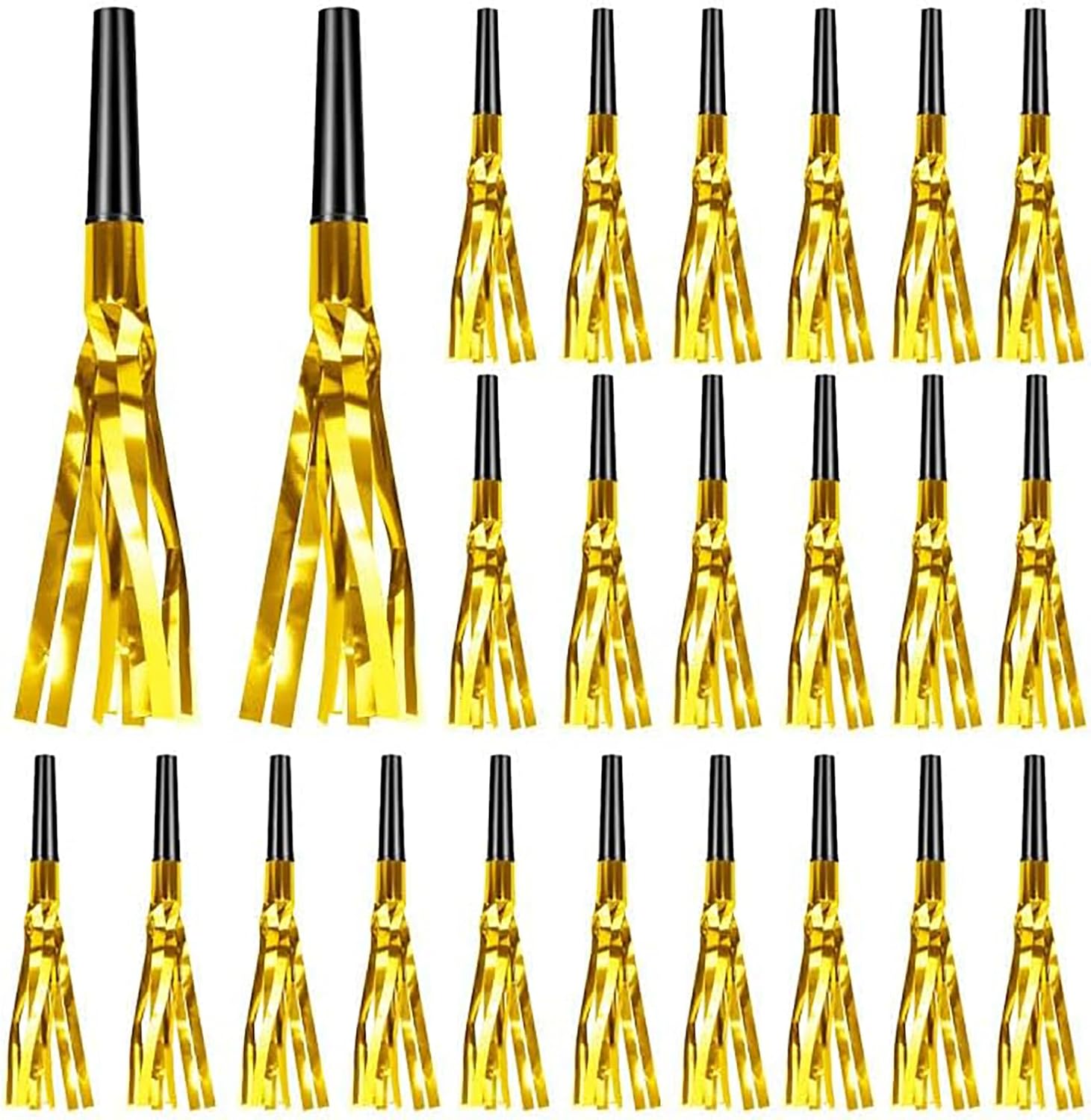 24 Pcs Noise Makers, Metallic Fringed for Various parties