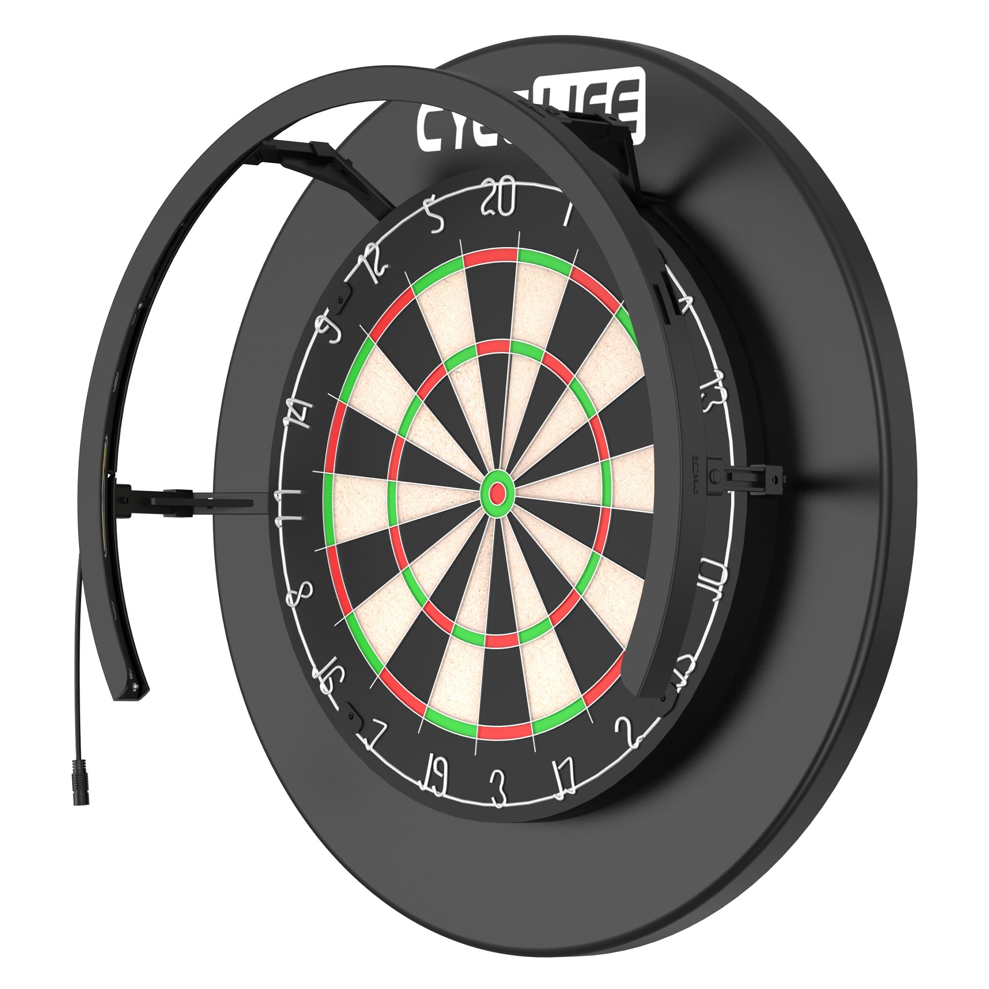 CyeeLife Dartboard Lighting System, Éclairage pour Cible de fléchettes, Anneau Lumineux LED Blanc pour Cible de fléchettes, Système d'éclairage LED pour Cible de fléchette