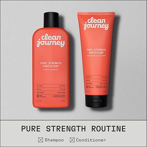 Miniatura 6 de Pure Strength - Acondicionador para el cabello, verificado por EWG, infundido con péptidos y biotina, para cabello frágil y dañado, ingredientes