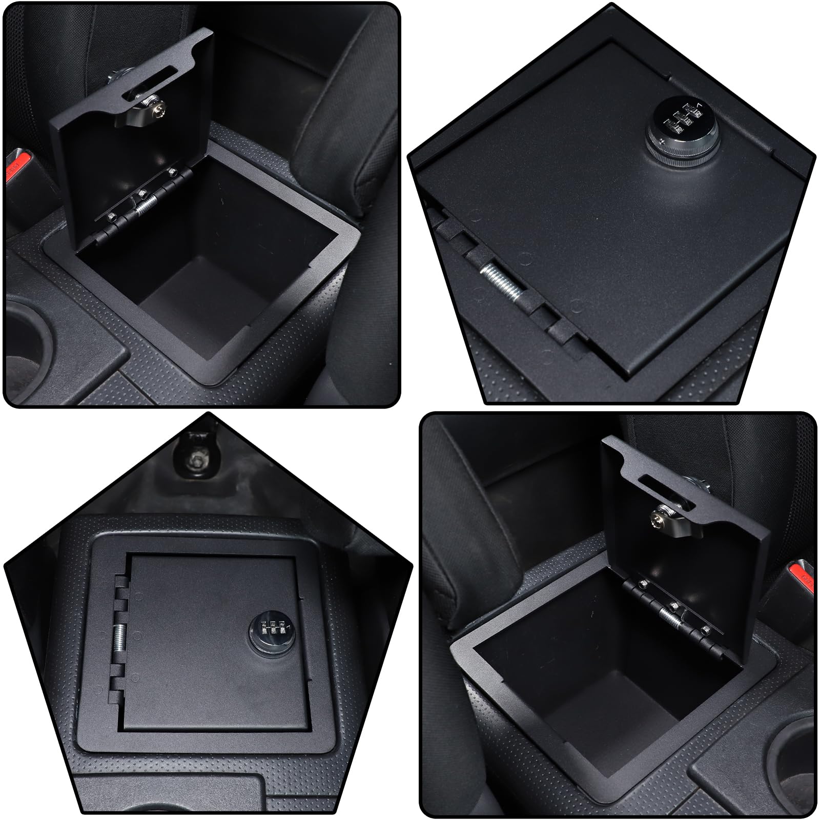 Amazon.co.jp: SAFEHAPPYHORSE カーセンターコンソールロックセーフ 