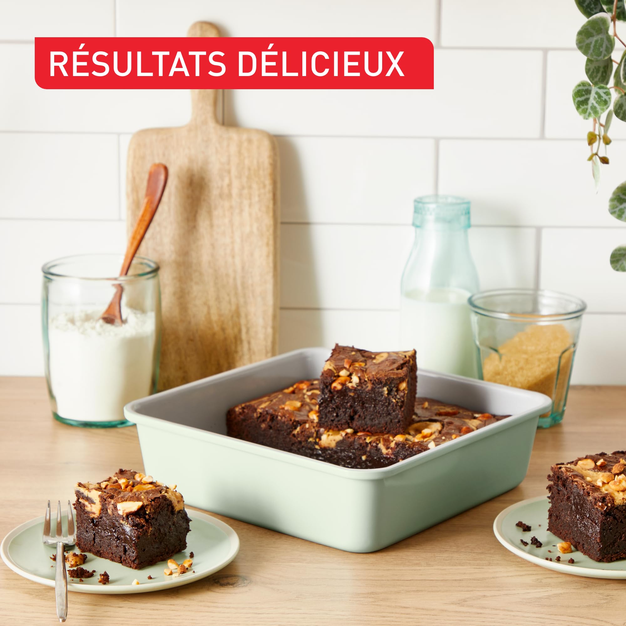 Tefal Ceramik Zestaw 8 foremek do ciasta, naczynia do pieczenia, powłoka ceramiczna, wytrzymała, łatwe wyjmowanie, J175S804
