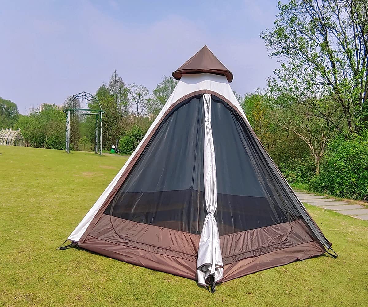 Großes Tipi-Zelt Für 3-4 Personen – Doppellagig, Wasserdicht, Leicht & Schnell Aufgebaut