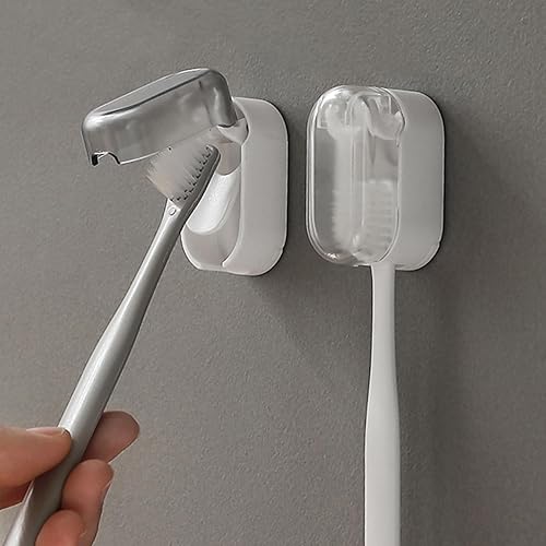 3 tapas de viaje para cepillo de dientes, protector de cepillo de dientes, organizador de estante colgante para colgar en la pared, para viajes,