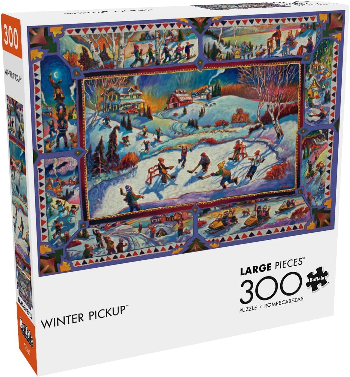 Buffalo Games - John H Burrow - Winter Pickup - 300 Piece Jigsaw Puzzle for Adults - Challenging Puzzle Perfect for Game Nights - Finished Size is 21.25 x 15.00