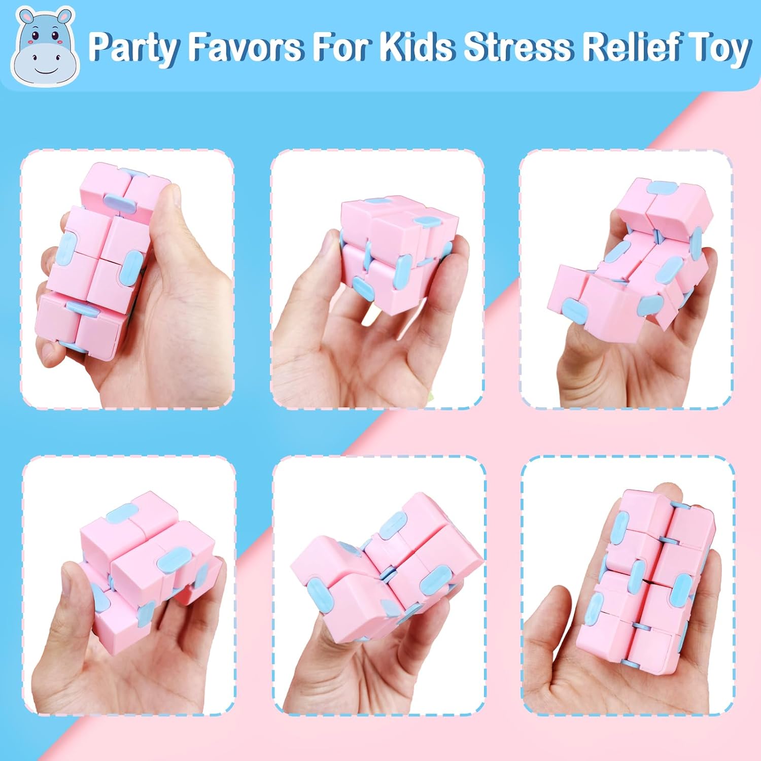 28 Pack Infinity Magic Toys for Kids, Hand Held Magic Sensory Stress Cube Toys- Anxiety Stress Relief Fidgeting Games for Teens Boys Girls Classroom Exchange Gifts Party Favors